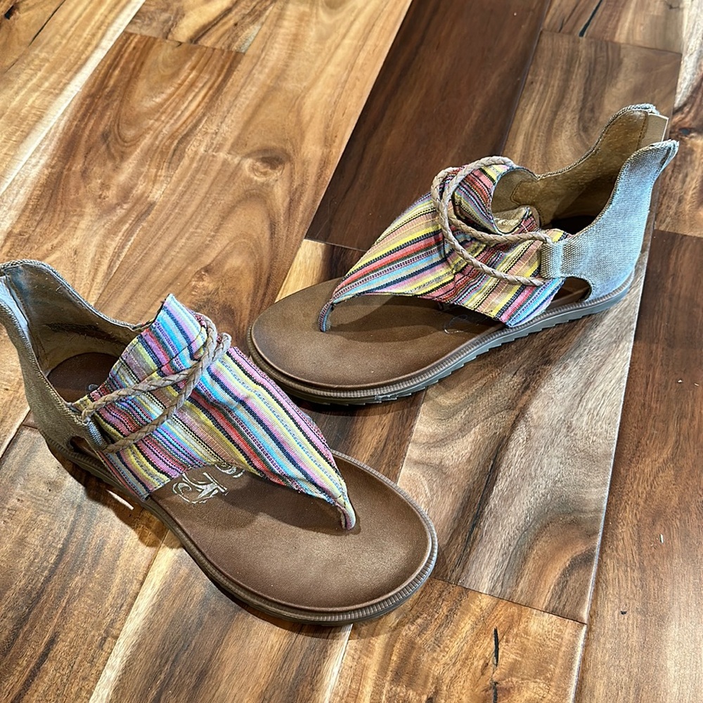 Women’s Tan and Multi-Colored Sandals/Booties